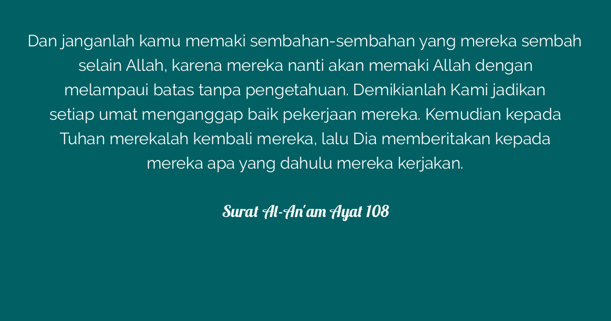 Surat Al-An'am Ayat 108  Tafsirq.com