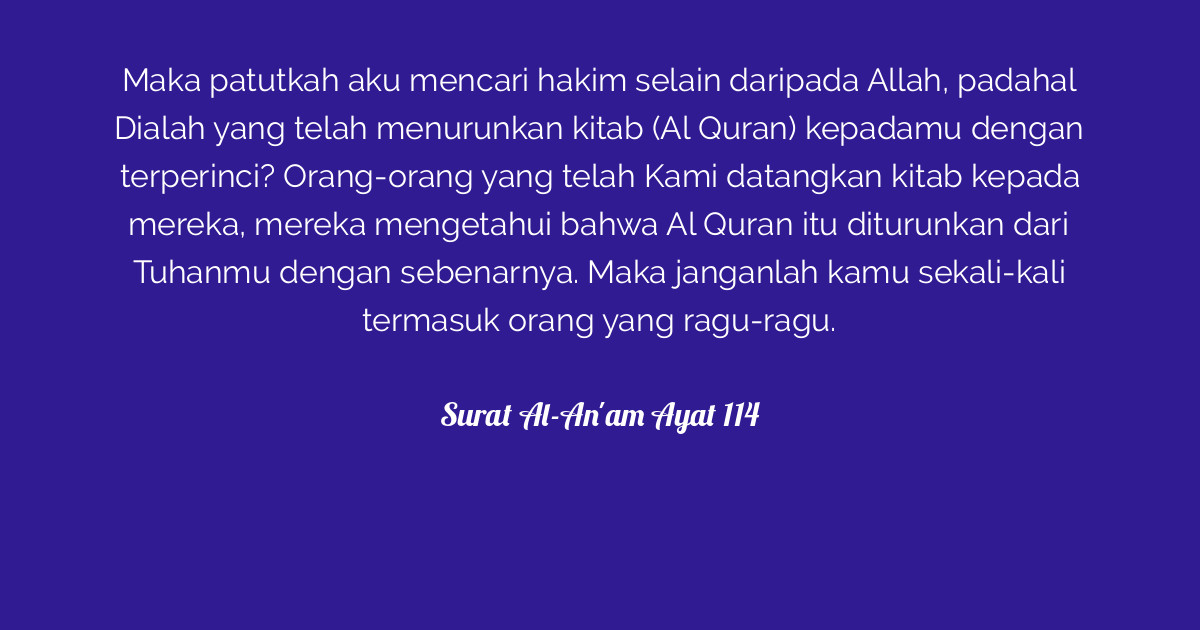 Surat Al-An'am Ayat 114  Tafsirq.com