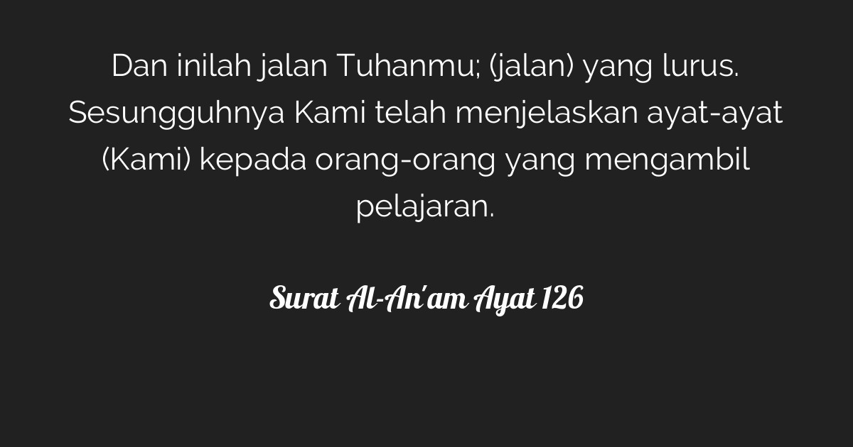 Surat AlAn�am Ayat 126