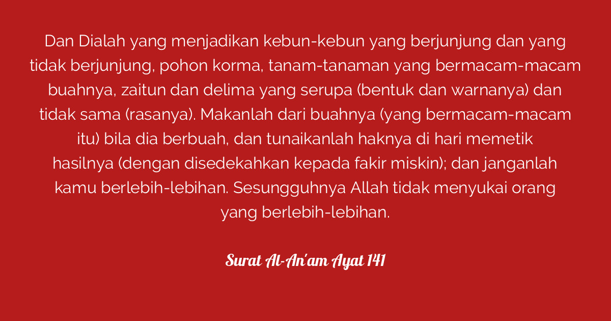 Surat Al An Am Ayat 141 Tafsirq Com