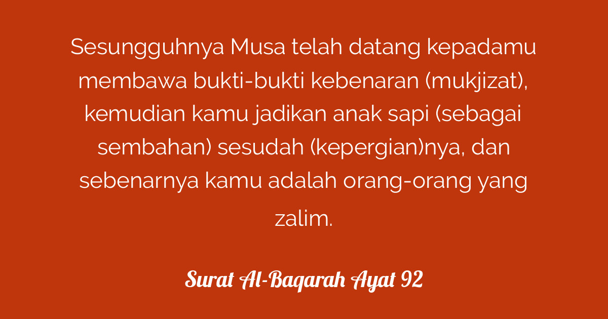 Surat Al-Baqarah Ayat 92  Tafsirq.com