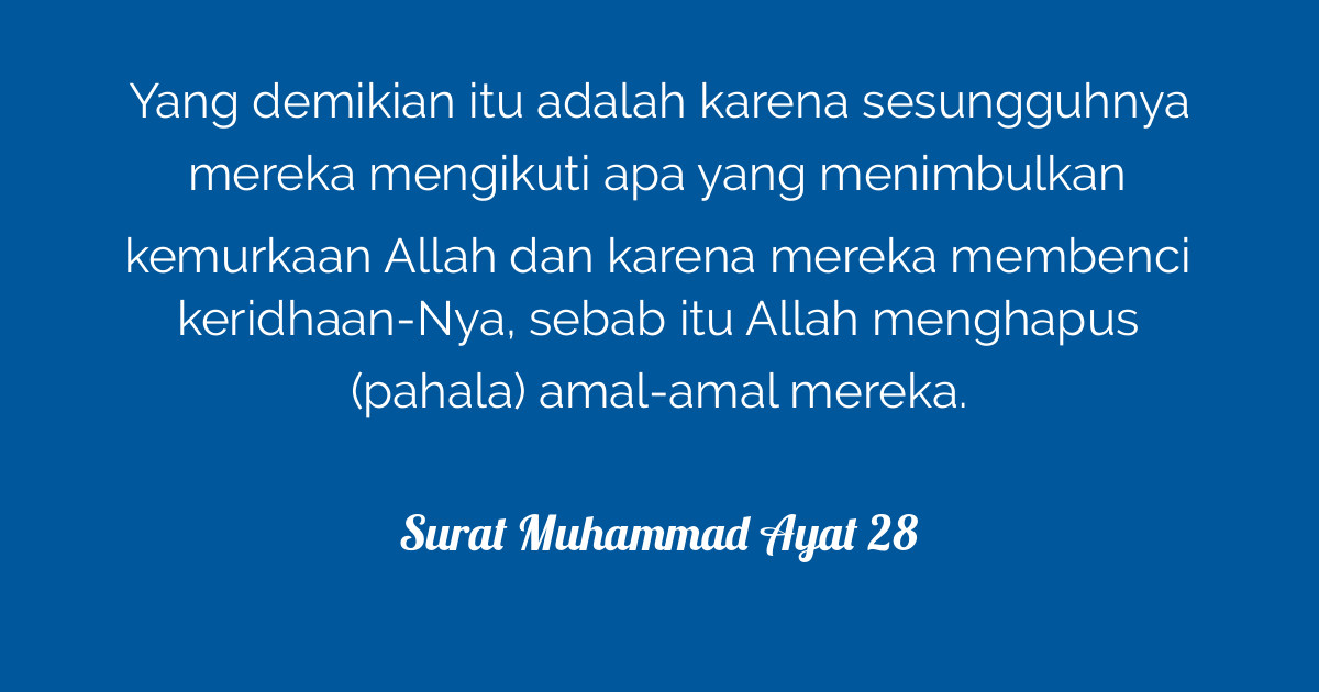 Surat Muhammad Ayat 28 | Tafsirq.com