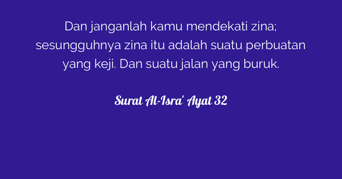 Surat Al Isra Ayat 32 Tafsirqcom